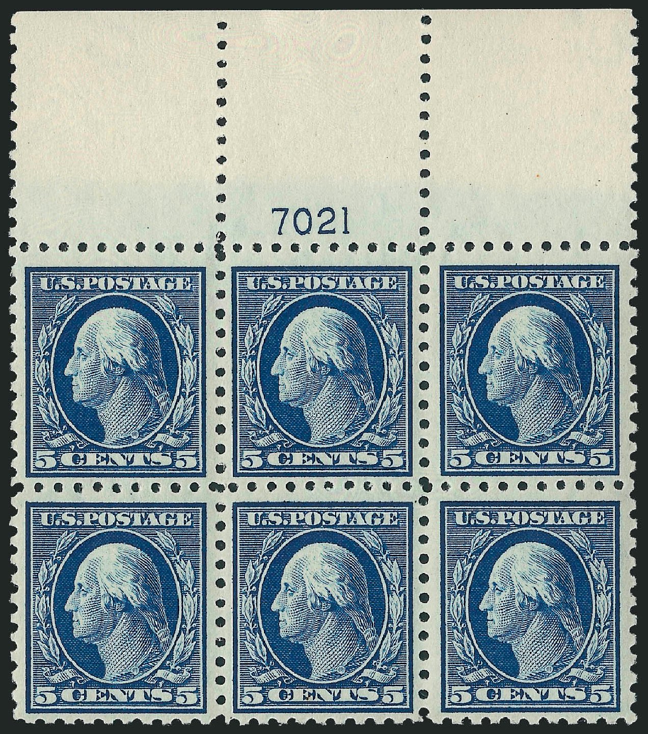 Values of US Stamp Scott Cat. 428 - 5c 1914 Washington Perf 10. Robert Siegel Auction Galleries, Oct 2011, Sale 1014, Lot 1904