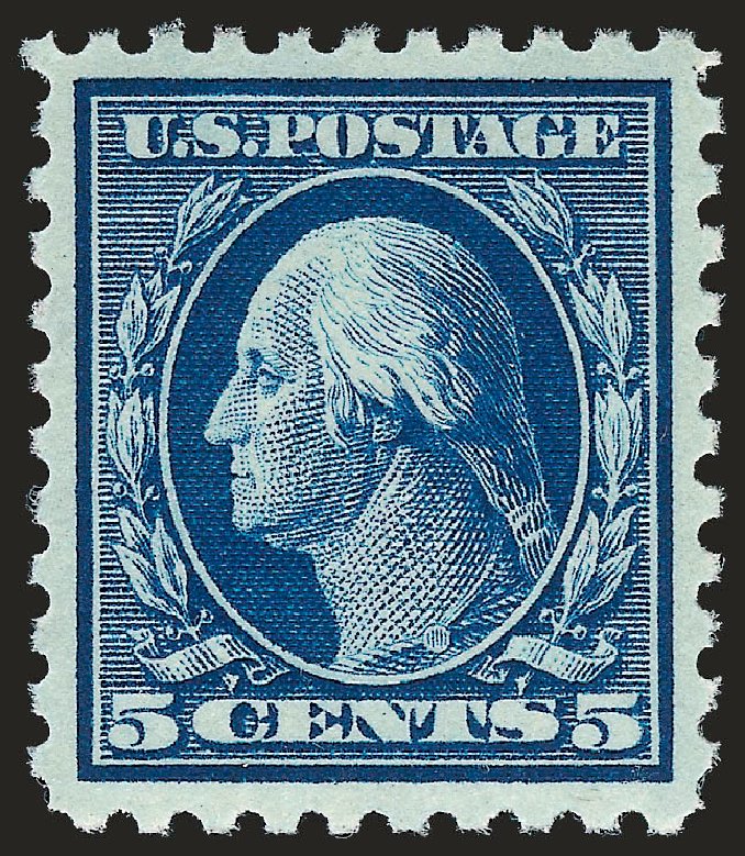 Values of US Stamps Scott # 428: 1914 5c Washington Perf 10. Robert Siegel Auction Galleries, Apr 2010, Sale 984, Lot 885