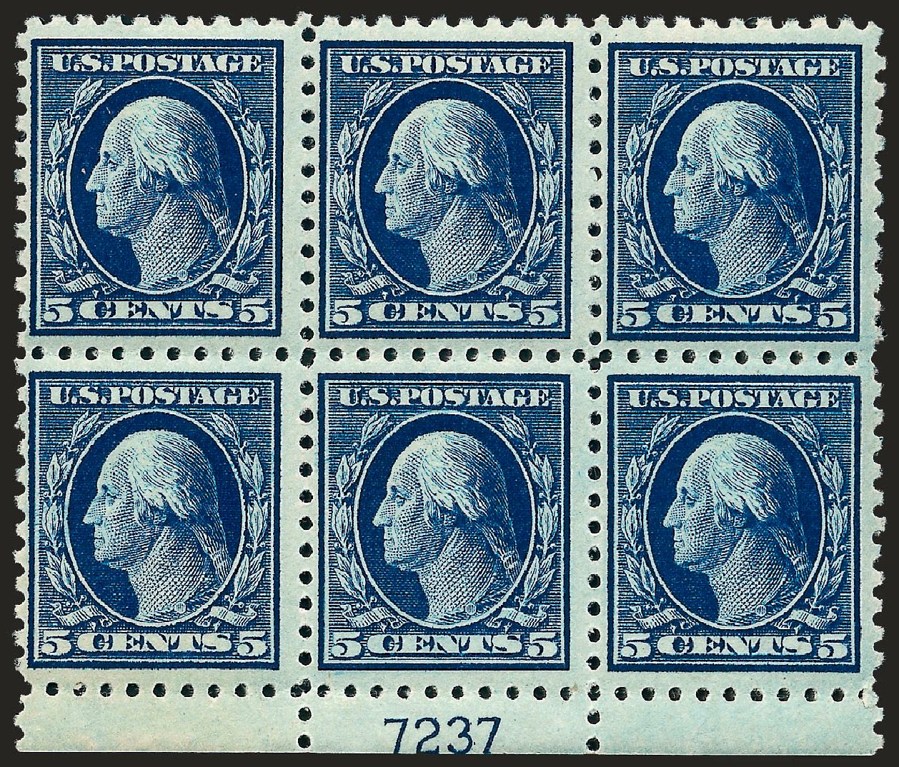 US Stamps Price Scott Cat. #428 - 5c 1914 Washington Perf 10. Robert Siegel Auction Galleries, Sep 2008, Sale 962, Lot 2722