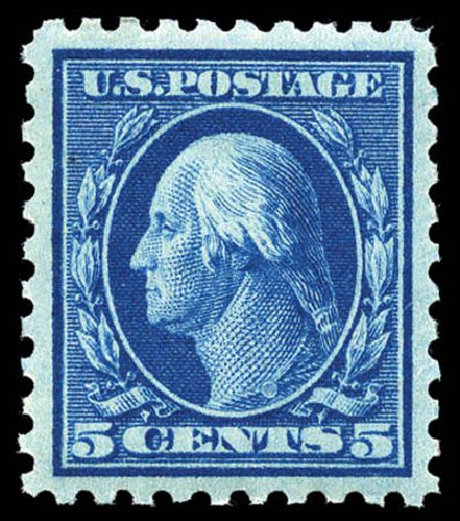 Value of US Stamp Scott Catalogue 428: 5c 1914 Washington Perf 10. Matthew Bennett International, Feb 2012, Sale 340, Lot 453