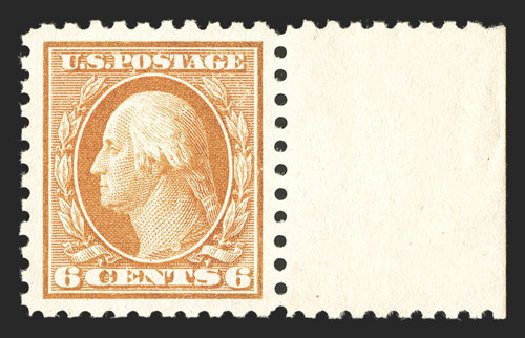 US Stamp Value Scott Catalog # 429 - 6c 1914 Washington Perf 10. Spink Shreves Galleries, Jul 2012, Sale 140, Lot 269