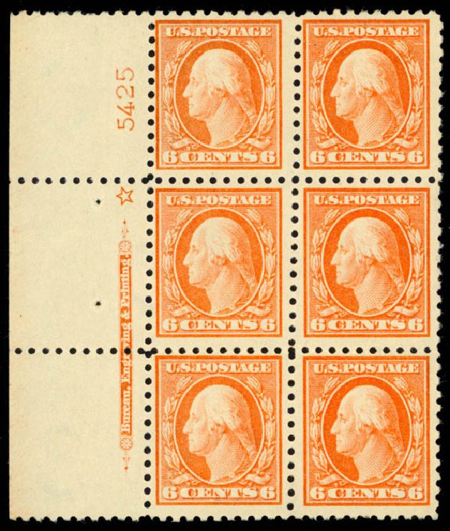 Price of US Stamp Scott Cat. #429 - 6c 1914 Washington Perf 10. Daniel Kelleher Auctions, Apr 2013, Sale 636, Lot 350