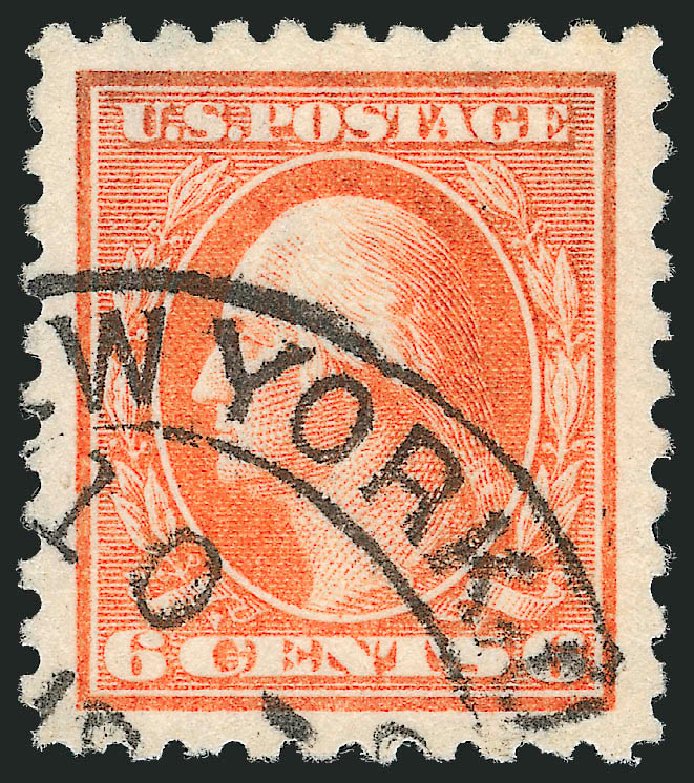 US Stamps Value Scott Catalog 429: 6c 1914 Washington Perf 10. Robert Siegel Auction Galleries, Oct 2012, Sale 1032, Lot 3531