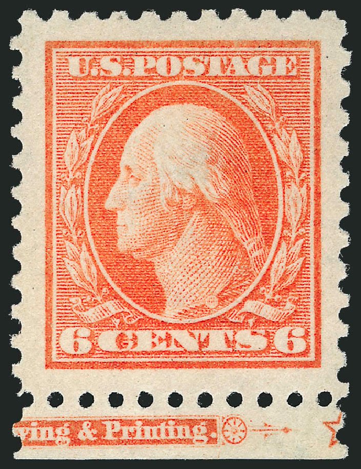 Price of US Stamp Scott Catalogue # 429: 1914 6c Washington Perf 10. Robert Siegel Auction Galleries, Jul 2013, Sale 1050, Lot 551