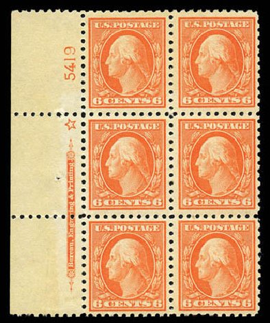 Price of US Stamps Scott Cat. 429 - 6c 1914 Washington Perf 10. Matthew Bennett International, Mar 2012, Sale 344, Lot 4584