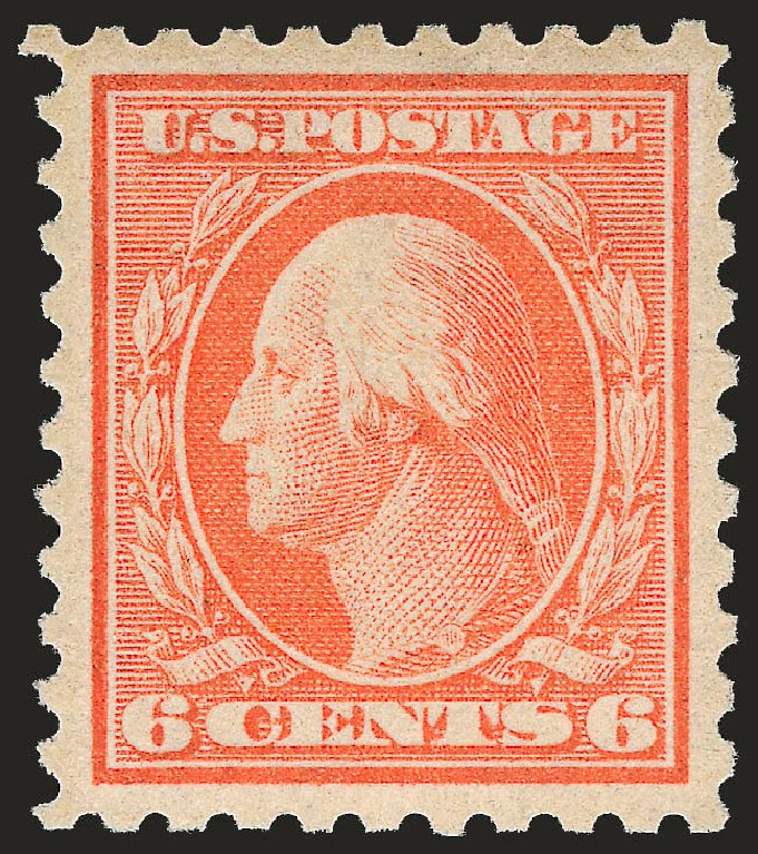 US Stamps Value Scott Catalogue 429: 1914 6c Washington Perf 10. Robert Siegel Auction Galleries, Jun 2009, Sale 973, Lot 204