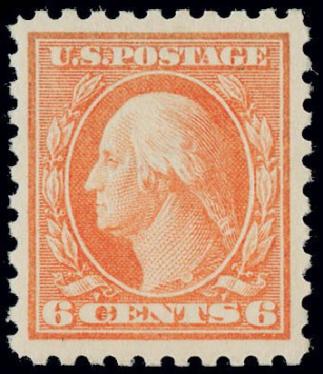 Price of US Stamp Scott Cat. 429: 1914 6c Washington Perf 10. Matthew Bennett International, Jun 2008, Sale 328, Lot 955