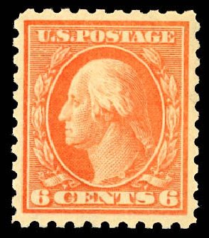 Prices of US Stamp Scott 429: 6c 1914 Washington Perf 10. Daniel Kelleher Auctions, Dec 2012, Sale 633, Lot 755