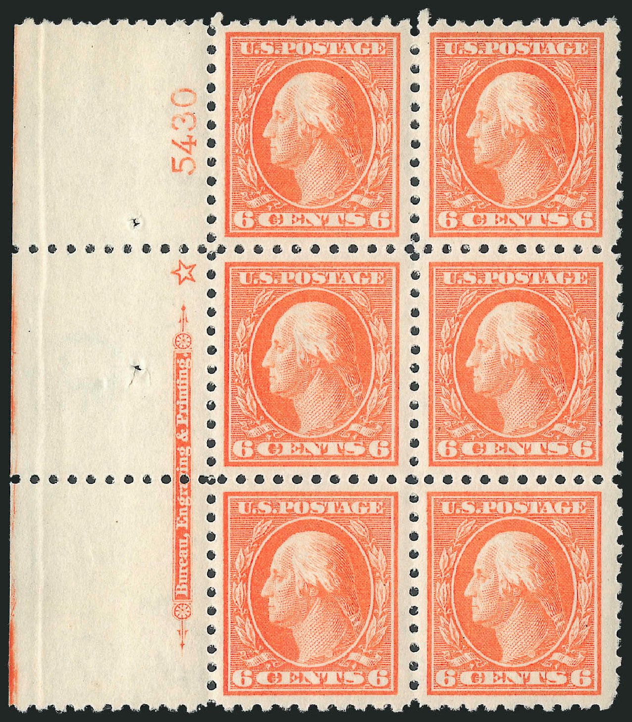 Value of US Stamps Scott Cat. #429: 1914 6c Washington Perf 10. Robert Siegel Auction Galleries, Mar 2013, Sale 1040, Lot 1805