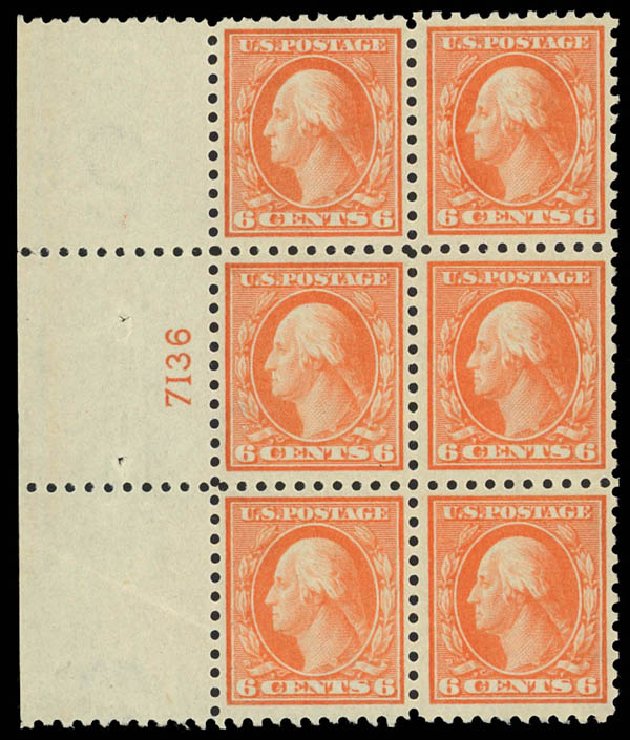 Costs of US Stamps Scott # 429: 6c 1914 Washington Perf 10. Daniel Kelleher Auctions, Apr 2012, Sale 629, Lot 336