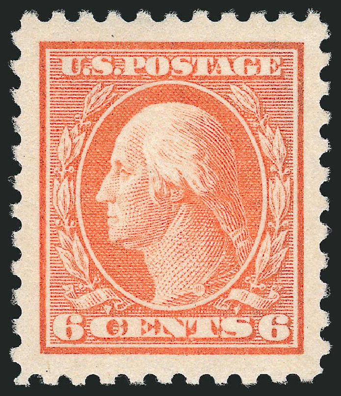US Stamps Value Scott Cat. #429 - 1914 6c Washington Perf 10. Robert Siegel Auction Galleries, Dec 2009, Sale 982, Lot 5816