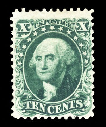Prices of US Stamp Scott Catalogue 43: 1875 10c Washington Reprint. Cherrystone Auctions, Oct 2012, Sale 201210, Lot 47