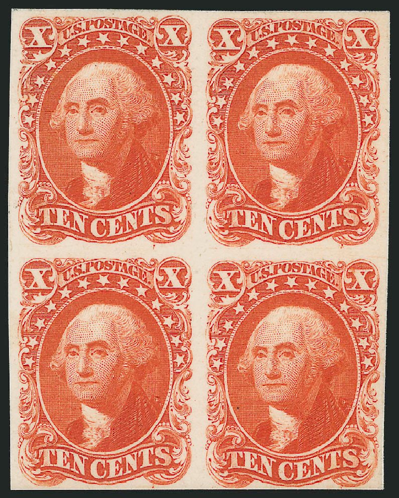 US Stamp Prices Scott 43: 1875 10c Washington Reprint. Robert Siegel Auction Galleries, Oct 2010, Sale 997, Lot 5008