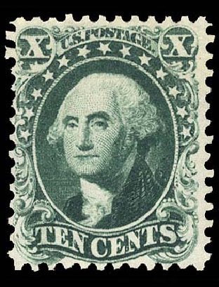 Prices of US Stamp Scott #43 - 10c 1875 Washington Reprint. Cherrystone Auctions, Nov 2009, Sale 200911, Lot 3029