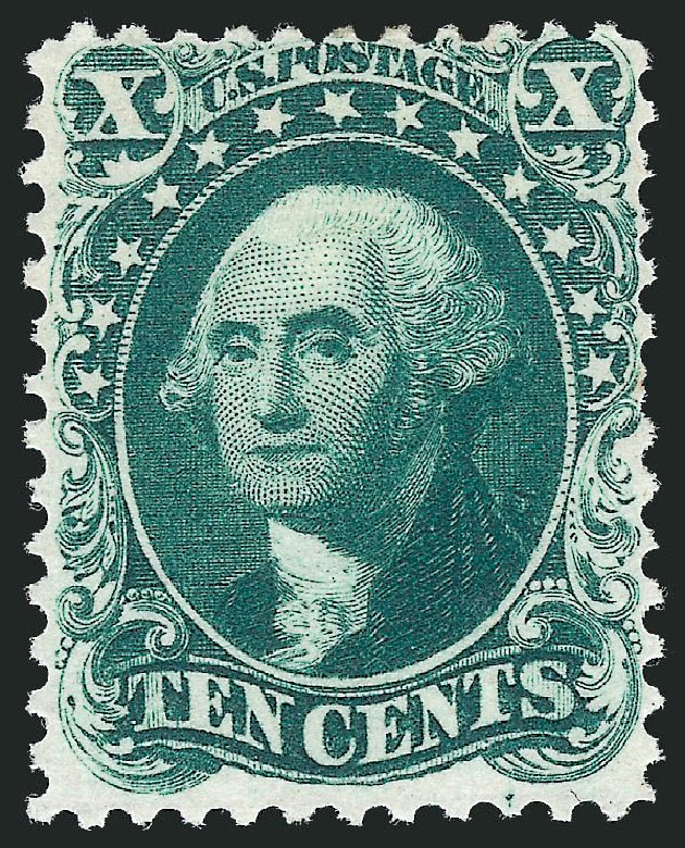 Value of US Stamps Scott Catalog # 43: 10c 1875 Washington Reprint. Robert Siegel Auction Galleries, Dec 2012, Sale 1037, Lot 1519