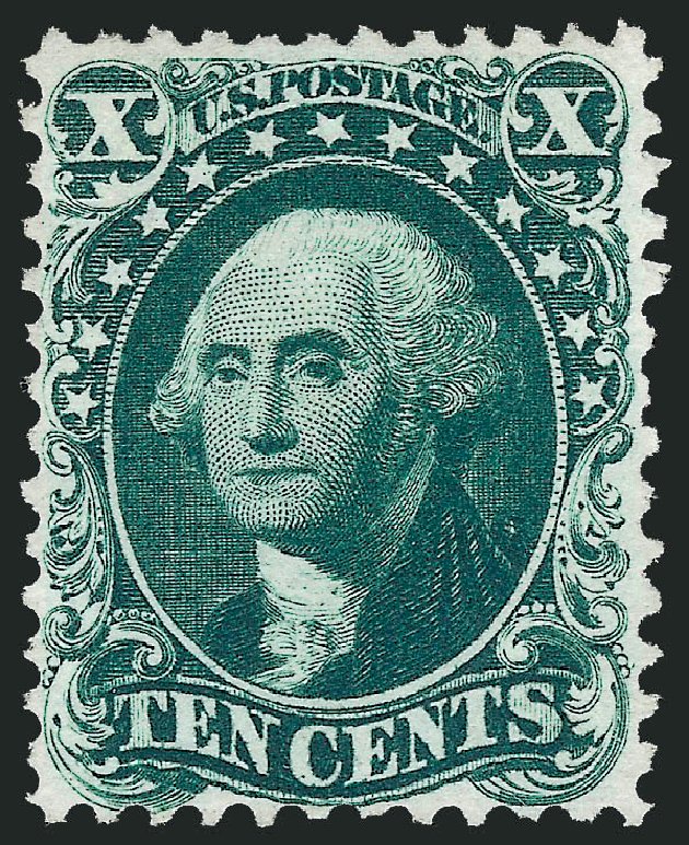 Costs of US Stamps Scott Catalogue 43: 1875 10c Washington Reprint. Robert Siegel Auction Galleries, Dec 2008, Sale 967, Lot 4159