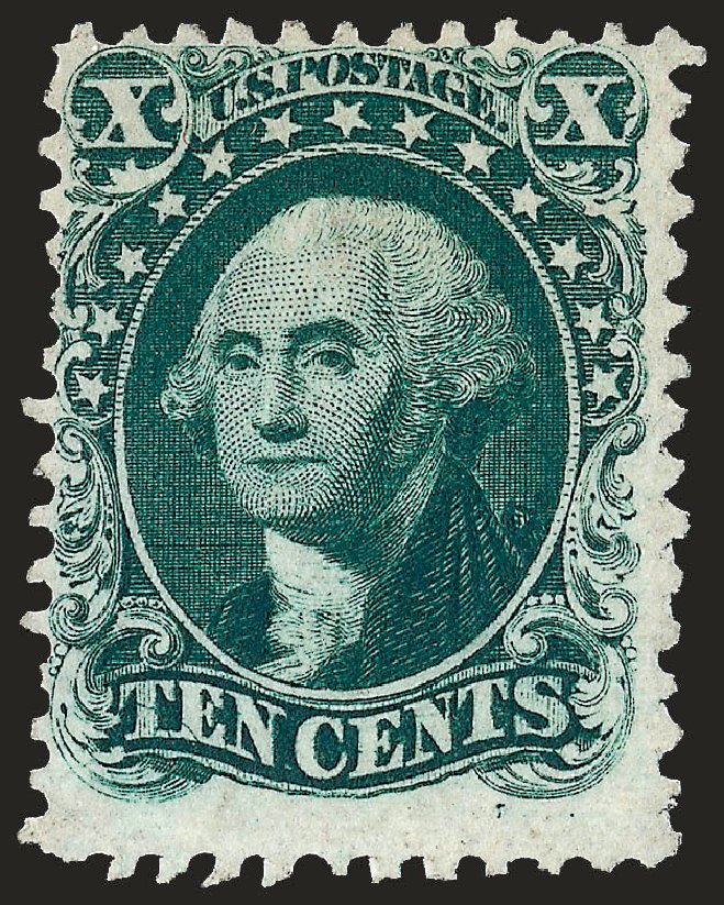 Values of US Stamps Scott 43 - 1875 10c Washington Reprint. Robert Siegel Auction Galleries, Oct 2008, Sale 963, Lot 440