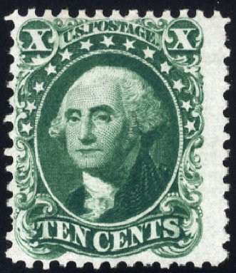 Costs of US Stamps Scott Catalogue # 43: 10c 1875 Washington Reprint. Cherrystone Auctions, May 2008, Sale 200805, Lot 101