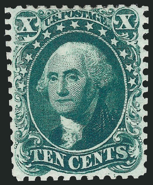Costs of US Stamps Scott Catalogue 43 - 10c 1875 Washington Reprint. Robert Siegel Auction Galleries, Oct 2010, Sale 997, Lot 5311