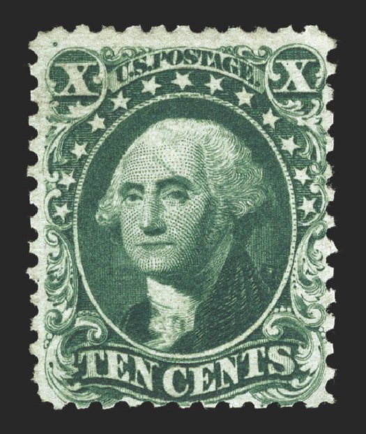 Values of US Stamps Scott 43 - 1875 10c Washington Reprint. Spink Shreves Galleries, Mar 2013, Sale 142, Lot 161