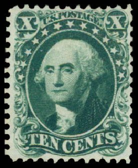 Prices of US Stamps Scott Catalogue # 43 - 10c 1875 Washington Reprint. Daniel Kelleher Auctions, May 2015, Sale 669, Lot 2482