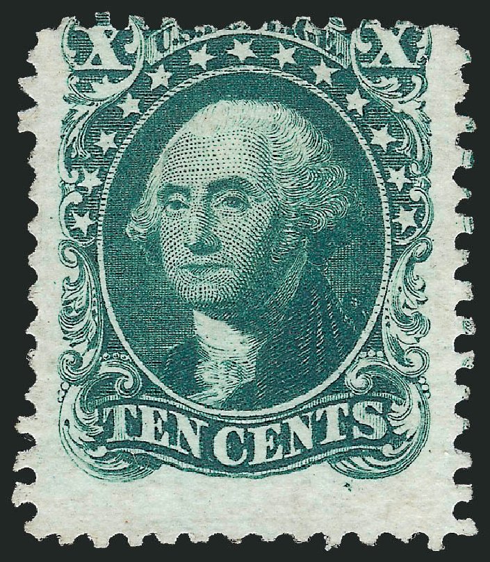 Costs of US Stamp Scott Cat. #43 - 1875 10c Washington Reprint. Robert Siegel Auction Galleries, Oct 2010, Sale 997, Lot 5312
