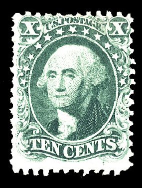 Costs of US Stamp Scott Catalog # 43: 10c 1875 Washington Reprint. Cherrystone Auctions, Jan 2010, Sale 201001, Lot 53