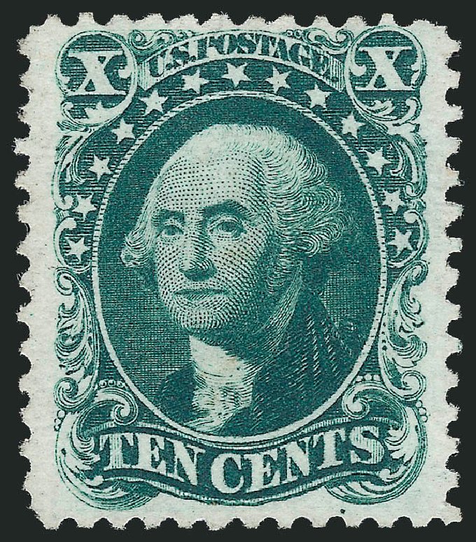 US Stamps Prices Scott Catalog # 43 - 10c 1875 Washington Reprint. Robert Siegel Auction Galleries, Nov 2013, Sale 1057, Lot 603