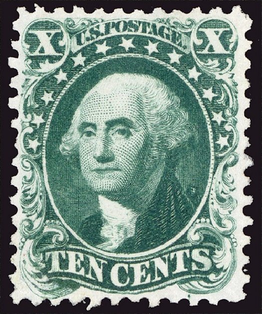 US Stamp Value Scott Catalog #43: 10c 1875 Washington Reprint. Spink Shreves Galleries, Jan 2014, Sale 146, Lot 193