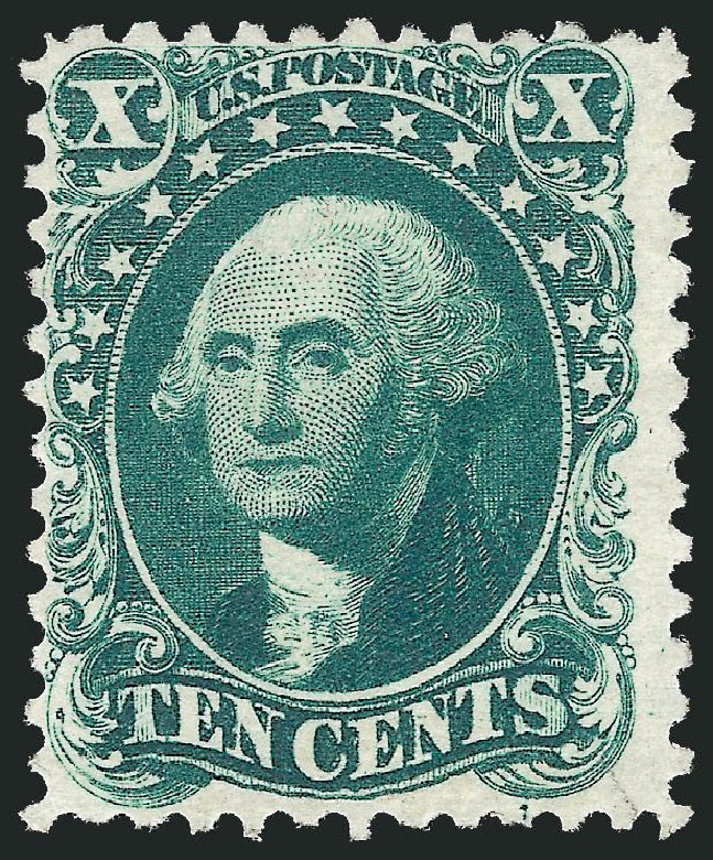 Values of US Stamp Scott Catalogue 43 - 10c 1875 Washington Reprint. Robert Siegel Auction Galleries, Jul 2013, Sale 1050, Lot 176