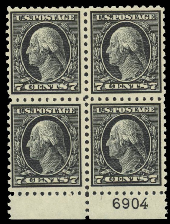 Prices of US Stamp Scott Catalogue #430: 1914 7c Washington Perf 10. Daniel Kelleher Auctions, Apr 2012, Sale 629, Lot 337