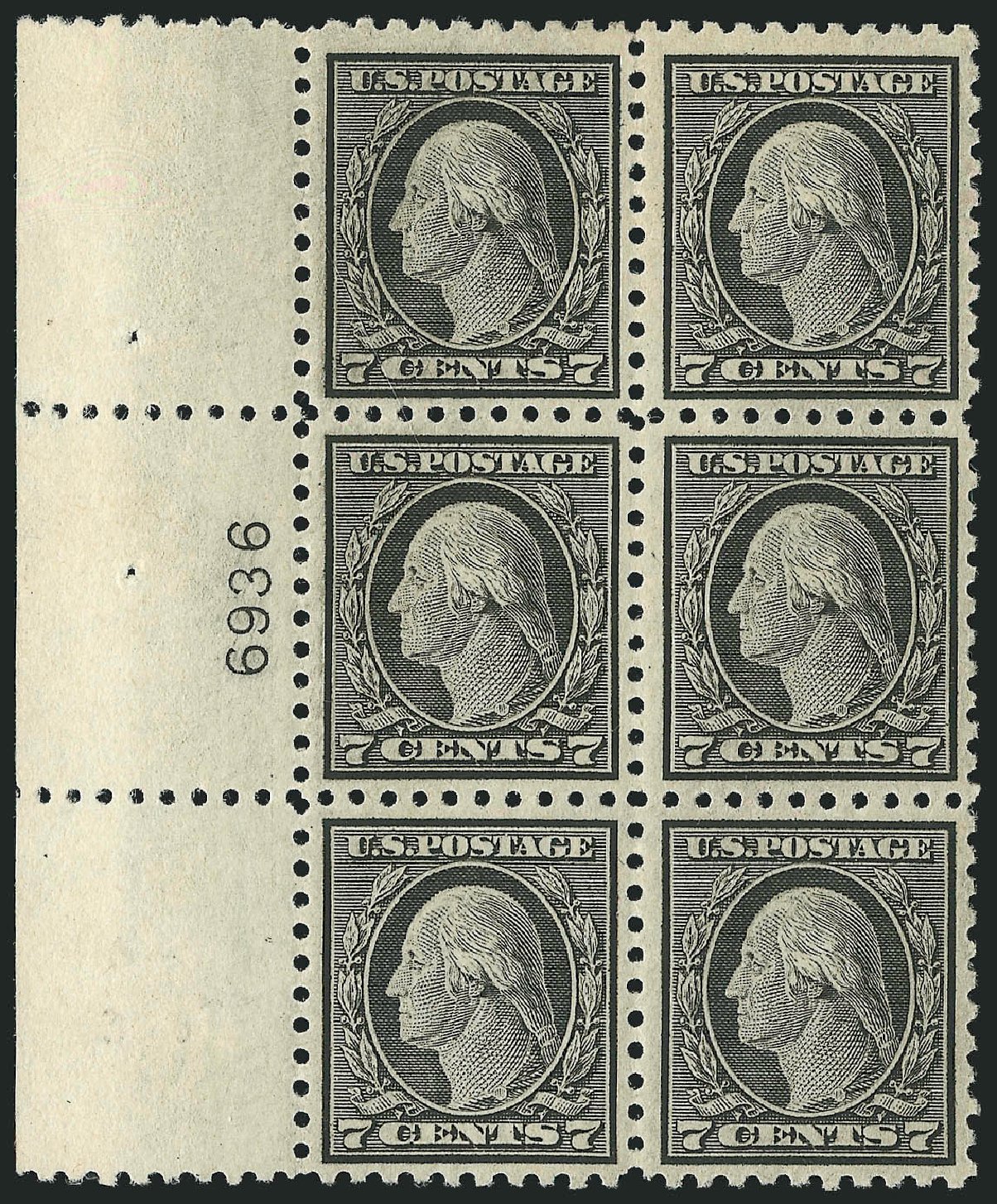 Costs of US Stamp Scott #430: 7c 1914 Washington Perf 10. Robert Siegel Auction Galleries, Feb 2015, Sale 1093, Lot 300