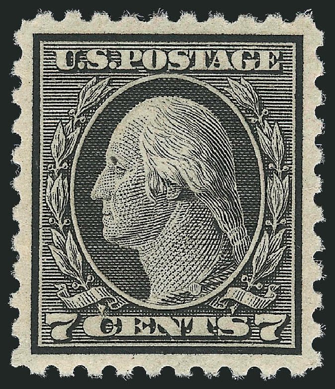 Values of US Stamps Scott Cat. #430: 1914 7c Washington Perf 10. Robert Siegel Auction Galleries, Jun 2011, Sale 1011, Lot 731