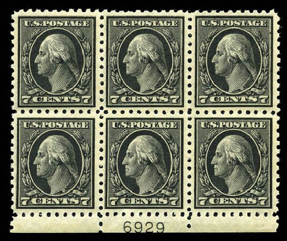 Cost of US Stamps Scott # 430: 1914 7c Washington Perf 10. Matthew Bennett International, Mar 2012, Sale 344, Lot 4585