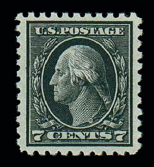 Price of US Stamp Scott Cat. 430 - 7c 1914 Washington Perf 10. Matthew Bennett International, Dec 2007, Sale 325, Lot 2072