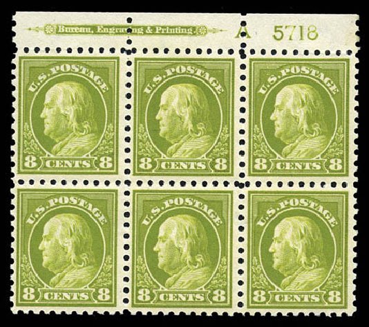 Values of US Stamp Scott Catalogue #431 - 8c 1914 Franklin Perf 10. Matthew Bennett International, Mar 2012, Sale 344, Lot 4587