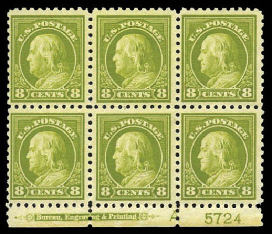 Costs of US Stamps Scott Cat. # 431: 1914 8c Franklin Perf 10. Matthew Bennett International, Mar 2011, Sale 337, Lot 2904