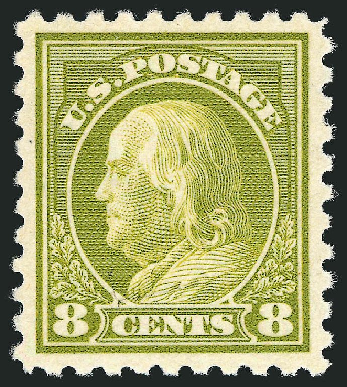 US Stamps Price Scott Cat. #431 - 8c 1914 Franklin Perf 10. Robert Siegel Auction Galleries, Jun 2012, Sale 1026, Lot 1412