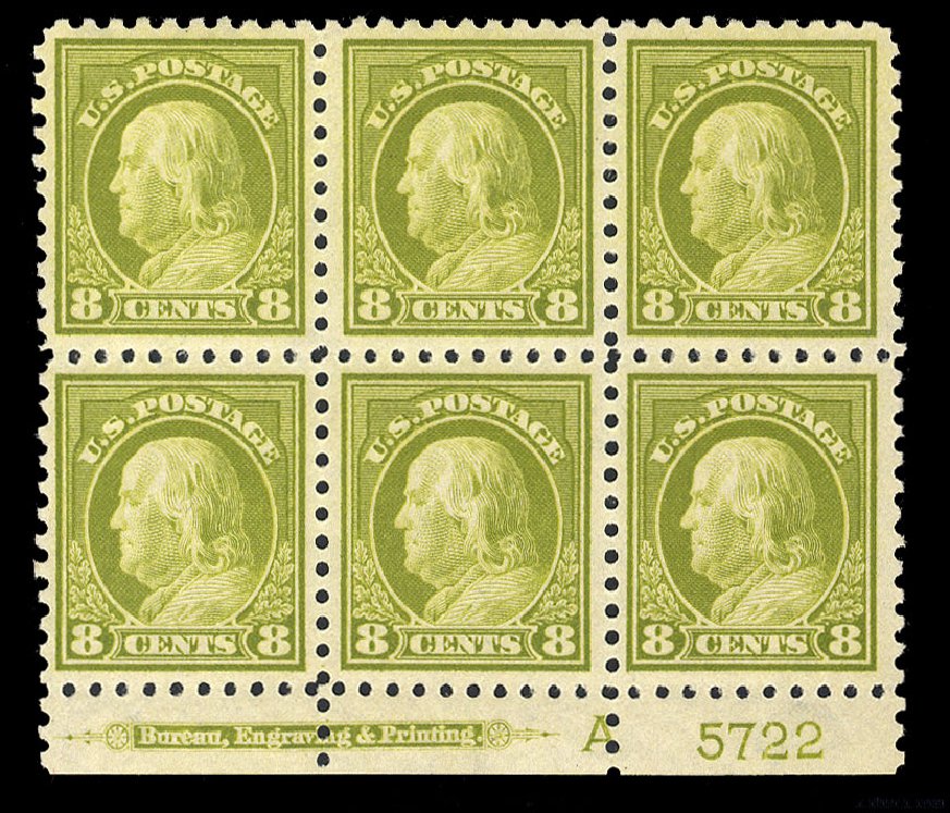 US Stamps Prices Scott Catalog # 431 - 8c 1914 Franklin Perf 10. Cherrystone Auctions, Jun 2009, Sale 200906, Lot 186