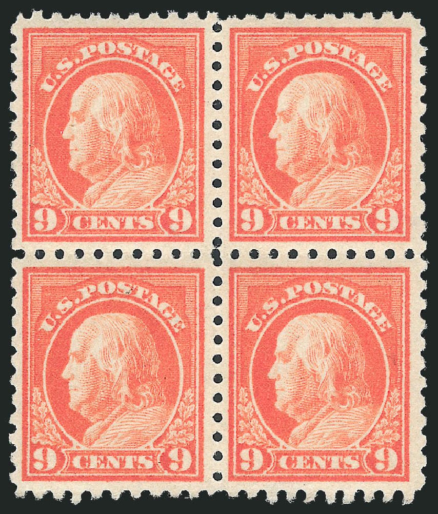 Costs of US Stamps Scott Catalog #432 - 9c 1914 Franklin Perf 10. Robert Siegel Auction Galleries, Mar 2012, Sale 1019, Lot 807