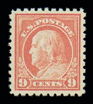 Price of US Stamps Scott Catalogue # 432: 1914 9c Franklin Perf 10. Matthew Bennett International, Dec 2007, Sale 325, Lot 2074