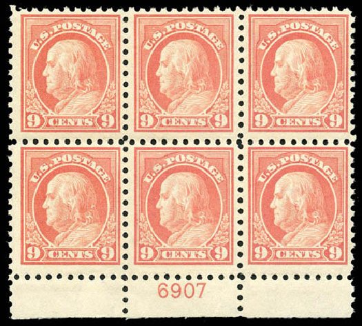 US Stamps Price Scott Catalogue 432: 1914 9c Franklin Perf 10. Matthew Bennett International, Apr 2008, Sale 326, Lot 395