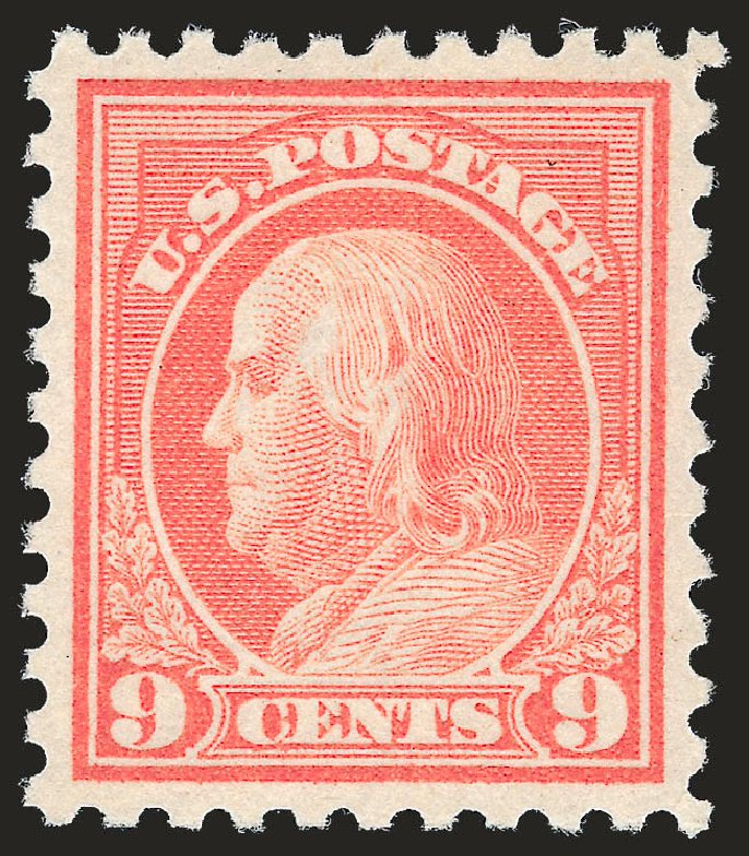 US Stamp Value Scott Catalogue # 432 - 9c 1914 Franklin Perf 10. Robert Siegel Auction Galleries, Sep 2009, Sale 976, Lot 2012
