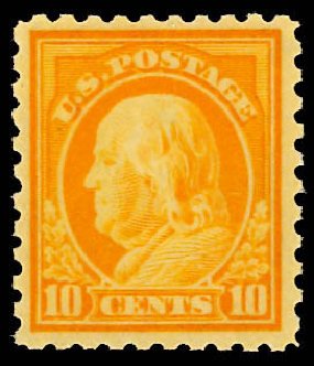 Cost of US Stamps Scott Cat. # 433 - 1914 10c Franklin Perf 10. Daniel Kelleher Auctions, Dec 2012, Sale 633, Lot 767