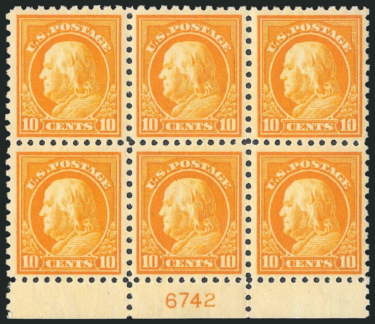 Price of US Stamp Scott Cat. # 433: 1914 10c Franklin Perf 10. Robert Siegel Auction Galleries, Mar 2013, Sale 1040, Lot 1807