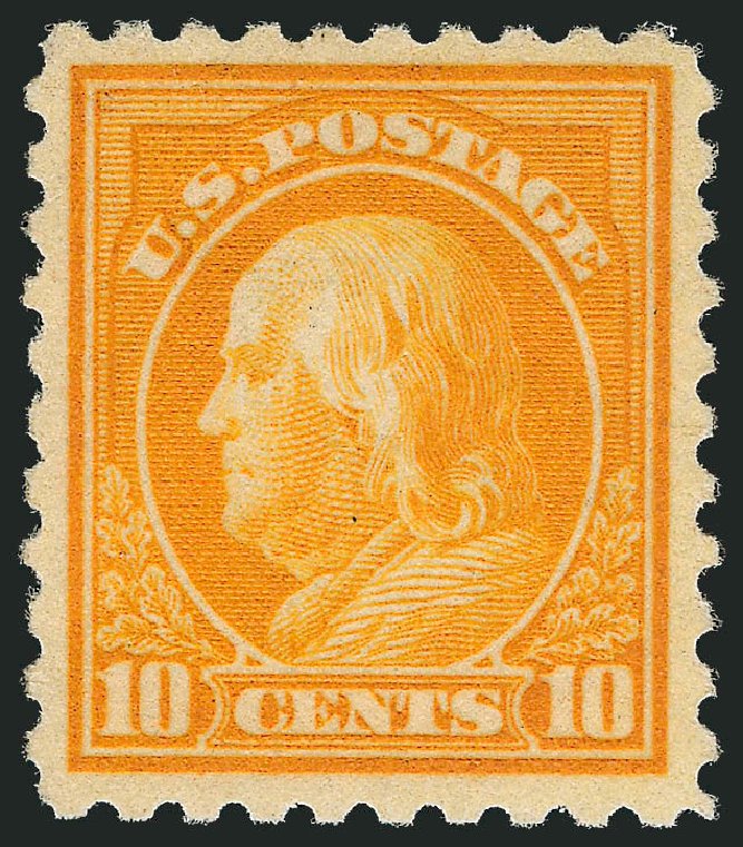 Values of US Stamp Scott Cat. #433: 10c 1914 Franklin Perf 10. Robert Siegel Auction Galleries, Mar 2011, Sale 1007, Lot 2718