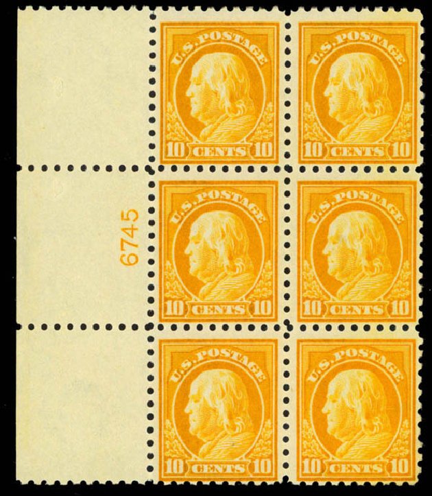Prices of US Stamps Scott #433 - 1914 10c Franklin Perf 10. Daniel Kelleher Auctions, Mar 2013, Sale 635, Lot 539