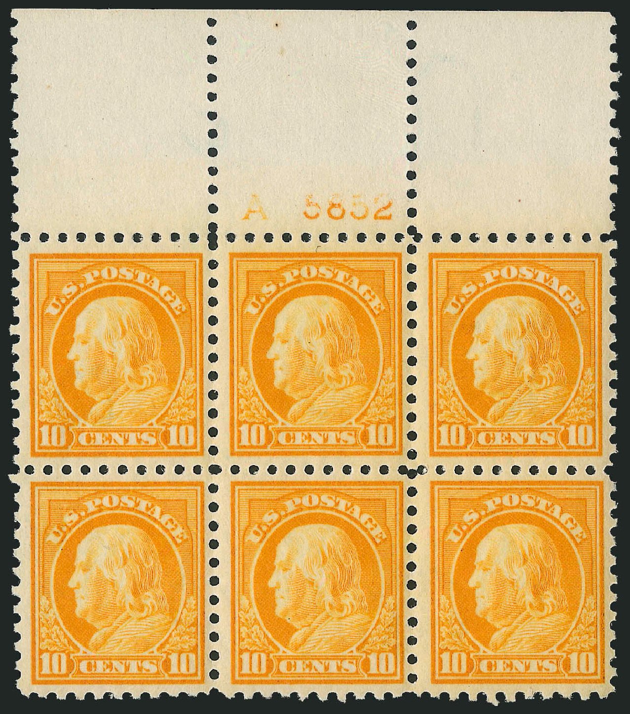 Value of US Stamps Scott Catalogue #433: 10c 1914 Franklin Perf 10. Robert Siegel Auction Galleries, Oct 2011, Sale 1014, Lot 1910