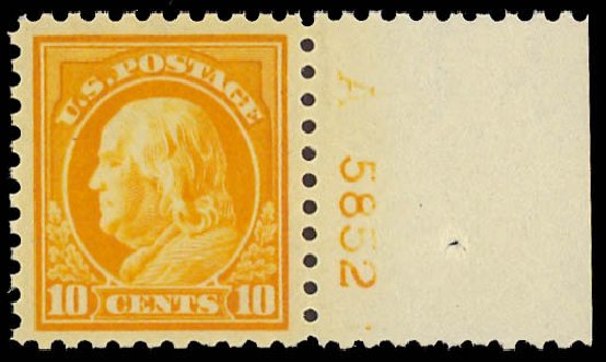 US Stamp Prices Scott Catalogue #433: 1914 10c Franklin Perf 10. Daniel Kelleher Auctions, Jun 2012, Sale 630, Lot 1841