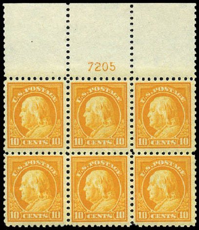 Costs of US Stamp Scott Catalog 433 - 10c 1914 Franklin Perf 10. Matthew Bennett International, Mar 2011, Sale 336, Lot 1305